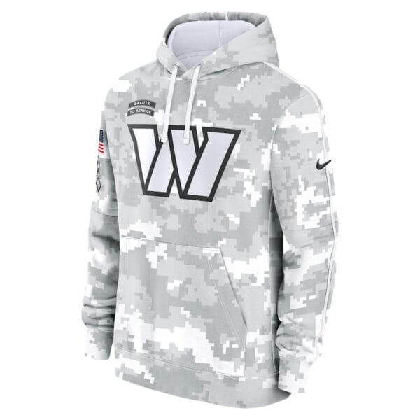 Washington Commanders Arctic Camo 2024 Salute To Service Club Pullover Hoodie AMCPHD000042 - Image 2