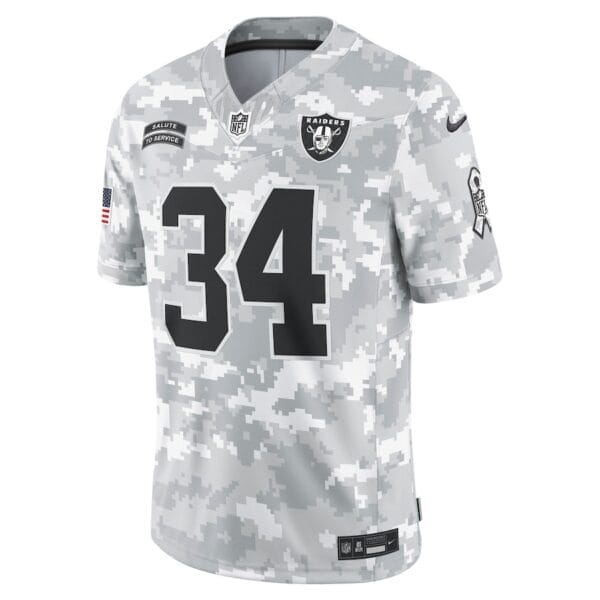 Las Vegas Raiders Arctic Camo 2024 Salute to Service Limited Football Jersey AMCVFJ00118 - Image 2