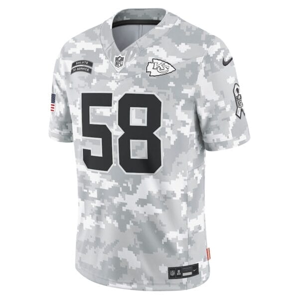 Kansas City Chiefs Arctic Camo 2024 Salute to Service Limited Football Jersey AMCVFJ00115 - Image 2