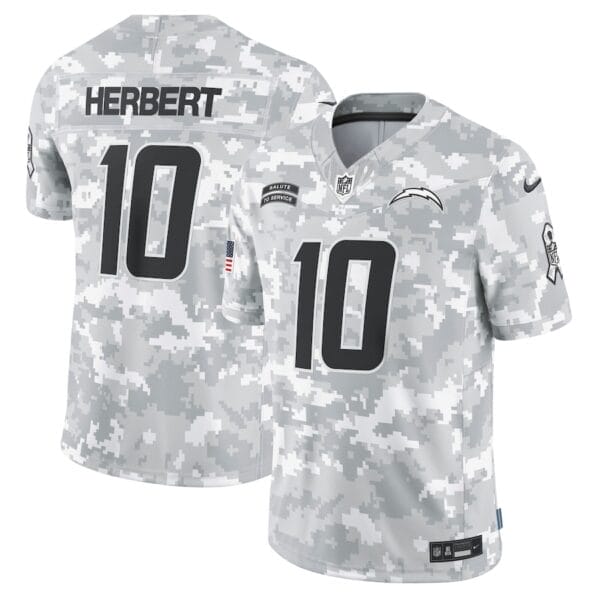 Los Angeles Chargers Arctic Camo 2024 Salute to Service Limited Football Jersey AMCVFJ00120