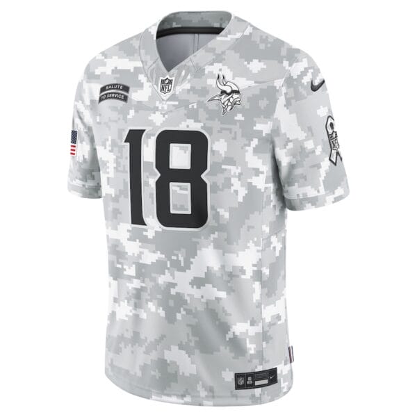 Minnesota Vikings Arctic Camo 2024 Salute to Service Limited Football Jersey AMCVFJ00124 - Image 2