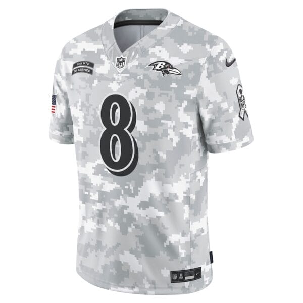 Baltimore Ravens Arctic Camo 2024 Salute to Service Limited Football Jersey AMCVFJ00102 - Image 2