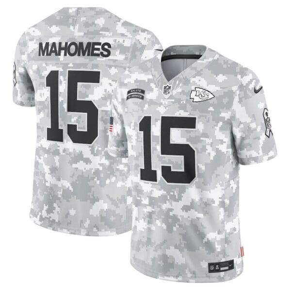 Kansas City Chiefs Arctic Camo 2024 Salute to Service Limited Football Jersey AMCVFJ00116