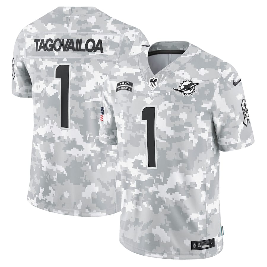 Miami Dolphins Arctic Camo 2024 Salute to Service Limited Football Jersey AMCVFJ00123