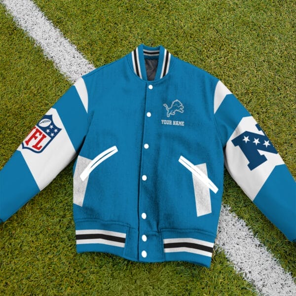 Detroit Lions National Football Conference Unisex Varsity Jacket Limited Edition AMCVJK0000103 - Image 3