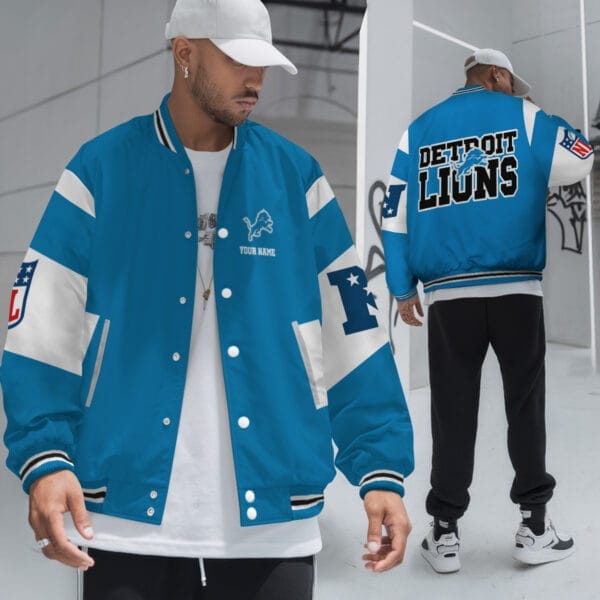Detroit Lions National Football Conference Unisex Varsity Jacket Limited Edition AMCVJK0000103 - Image 4