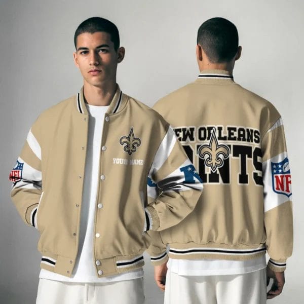 New Orleans Saints Patriots National Football Conference Unisex Varsity Jacket Limited Edition AMCVJK0000107 - Image 4