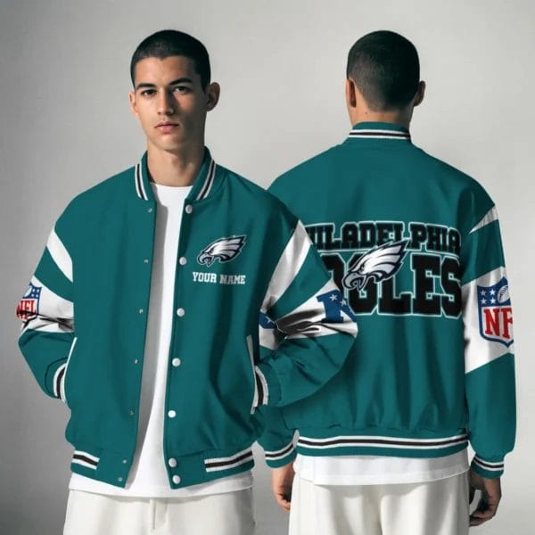 Philadelphia Eagles Patriots National Football Conference Unisex Varsity Jacket  Limited Edition AMCVJK0000109