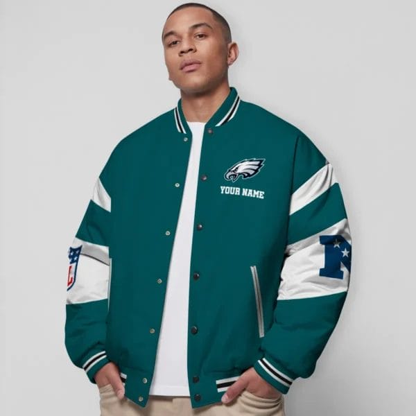 Philadelphia Eagles Patriots National Football Conference Unisex Varsity Jacket  Limited Edition AMCVJK0000109 - Image 5