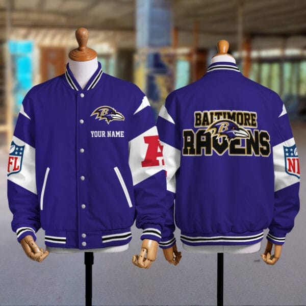 Baltimore Ravens National Football Conference Unisex Varsity Jacket Limited Edition AMCVJK0000114 - Image 2