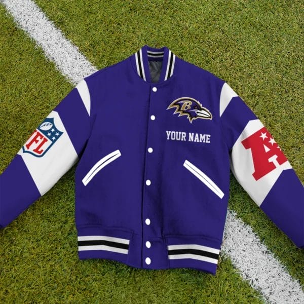 Baltimore Ravens National Football Conference Unisex Varsity Jacket Limited Edition AMCVJK0000114 - Image 3