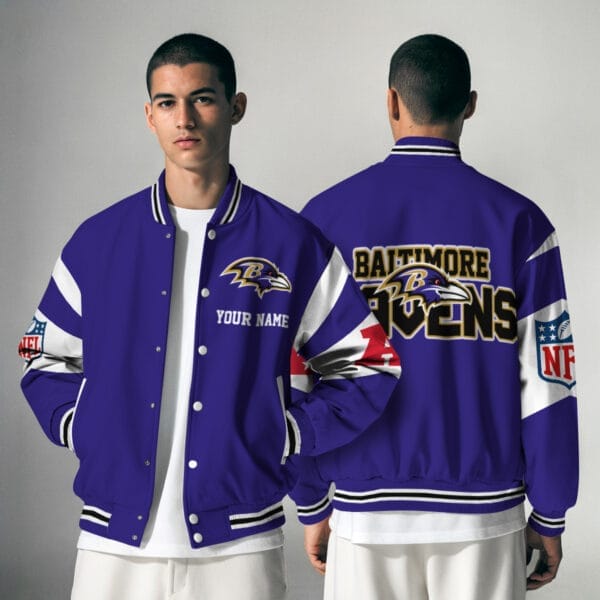 Baltimore Ravens National Football Conference Unisex Varsity Jacket Limited Edition AMCVJK0000114 - Image 5