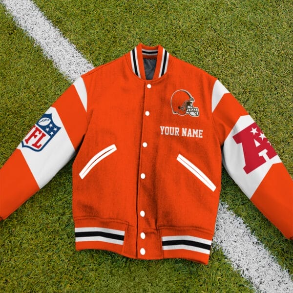 Cleveland Browns National Football Conference Unisex Varsity Jacket Limited Edition AMCVJK0000117 - Image 3
