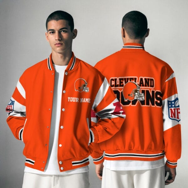 Cleveland Browns National Football Conference Unisex Varsity Jacket Limited Edition AMCVJK0000117 - Image 5