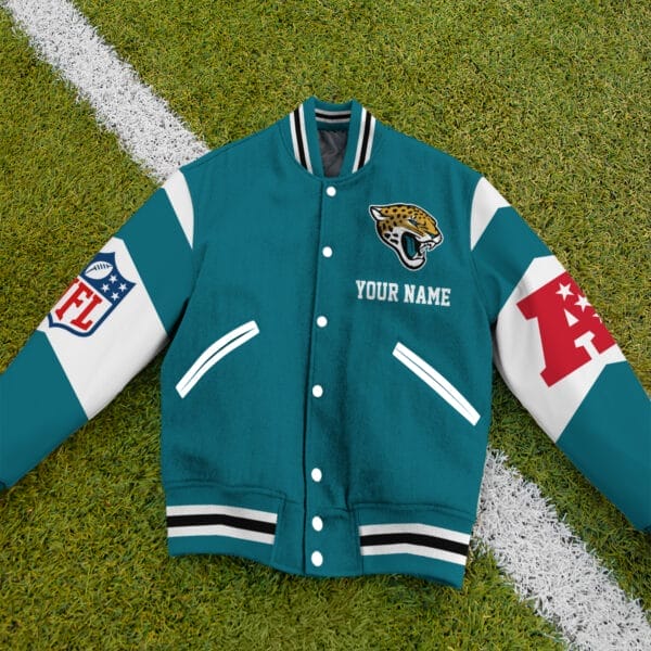 Jacksonville Jaguars National Football Conference Unisex Varsity Jacket Limited Edition AMCVJK0000121 - Image 3