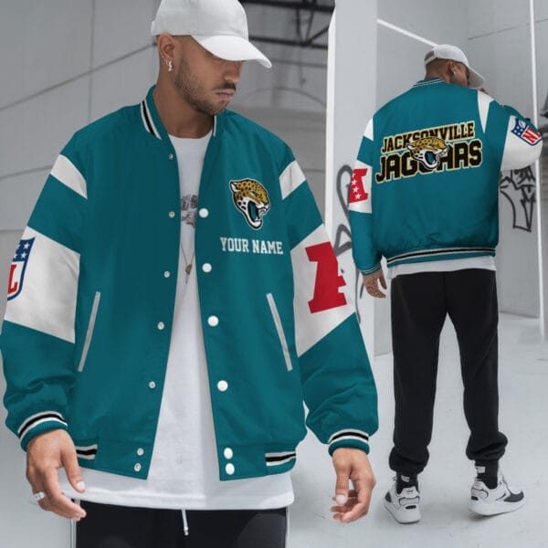 Jacksonville Jaguars National Football Conference Unisex Varsity Jacket Limited Edition AMCVJK0000121 - Image 4