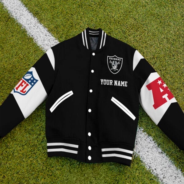 Las Vegas Raiders National Football Conference Unisex Varsity Jacket Limited Edition AMCVJK0000123 - Image 3
