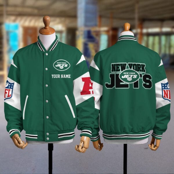 New York Jets National Football Conference Unisex Varsity Jacket Limited Edition AMCVJK0000127 - Image 2
