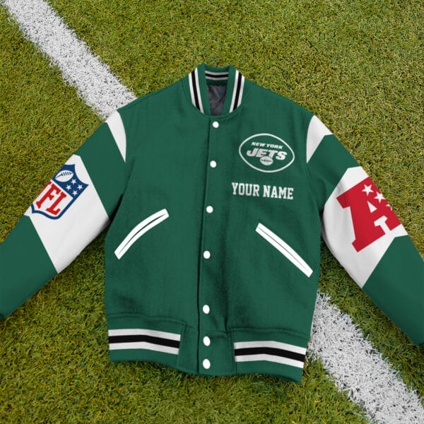 New York Jets National Football Conference Unisex Varsity Jacket Limited Edition AMCVJK0000127 - Image 3