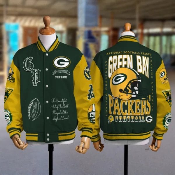 Green Bay Packers National Football Conference Unisex Varsity Jacket Limited Edition AZTAVJK0000136 - Image 5