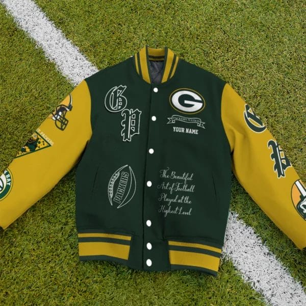Green Bay Packers National Football Conference Unisex Varsity Jacket Limited Edition AZTAVJK0000136 - Image 2