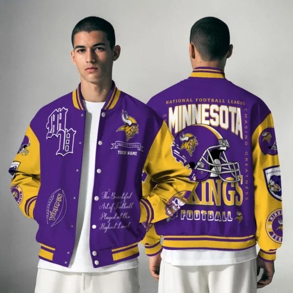 Minnesota Vikings National Football Conference Unisex Varsity Jacket Limited Edition AZTAVJK0000138 - Image 5