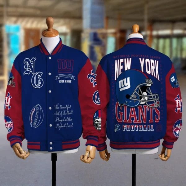 New York Giants National Football Conference Unisex Varsity Jacket Limited Edition AZTAVJK0000140 - Image 3
