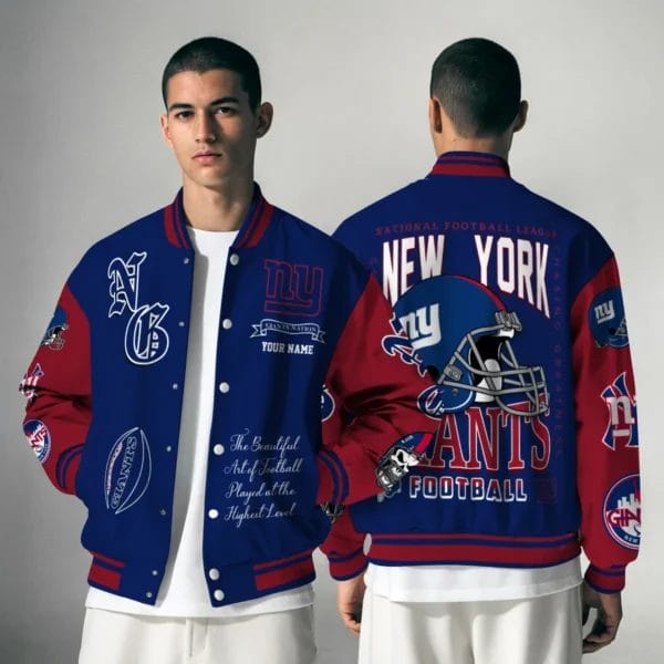 New York Giants National Football Conference Unisex Varsity Jacket Limited Edition AZTAVJK0000140 - Image 2