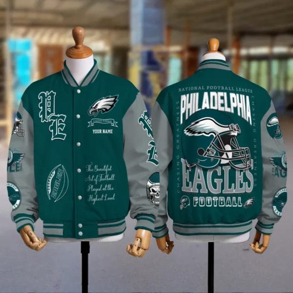 Philadelphia Eagles National Football Conference Unisex Varsity Jacket Limited Edition AZTAVJK0000141 - Image 2