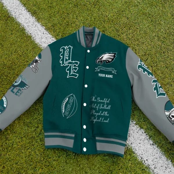Philadelphia Eagles National Football Conference Unisex Varsity Jacket Limited Edition AZTAVJK0000141 - Image 3