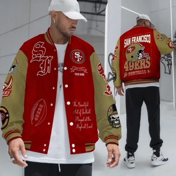 San Francisco 49ers National Football Conference Unisex Varsity Jacket Limited Edition AZTAVJK0000142 - Image 4