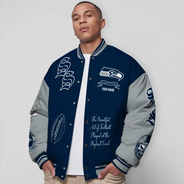 Seattle Seahawks National Football Conference Unisex Varsity Jacket Limited Edition AZTAVJK0000143 - Image 5