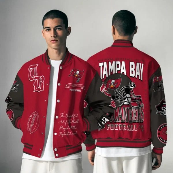 Tampa Bay Buccaneers National Football Conference Unisex Varsity Jacket Limited Edition AZTAVJK0000144 - Image 4