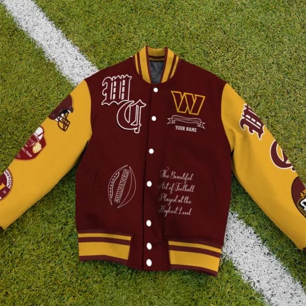 Washington Commanders National Football Conference Unisex Varsity Jacket Limited Edition AZTAVJK0000145 - Image 3