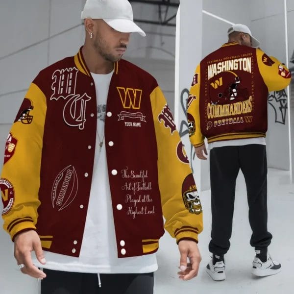 Washington Commanders National Football Conference Unisex Varsity Jacket Limited Edition AZTAVJK0000145 - Image 4