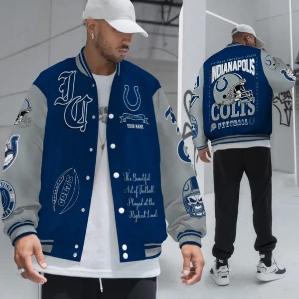 Indianapolis Colts National Football Conference Unisex Varsity Jacket Limited Edition AZTAVJK0000152 - Image 4