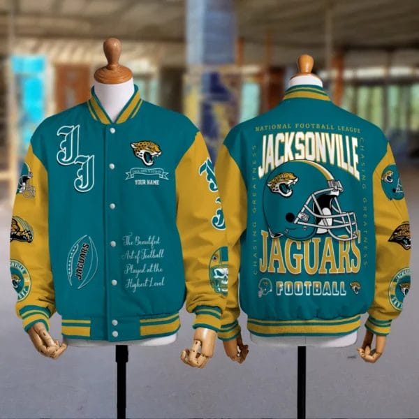 Jacksonville Jaguars National Football Conference Unisex Varsity Jacket Limited Edition AZTAVJK0000153 - Image 5