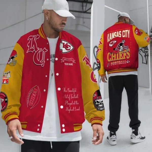 Kansas City Chiefs National Football Conference Unisex Varsity Jacket Limited Edition AZTAVJK0000154 - Image 4