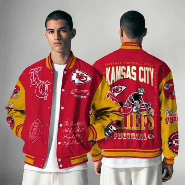 Kansas City Chiefs National Football Conference Unisex Varsity Jacket Limited Edition AZTAVJK0000154