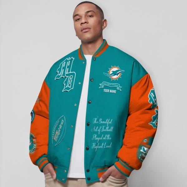 Miami Dolphins National Football Conference Unisex Varsity Jacket Limited Edition AZTAVJK0000157 - Image 5
