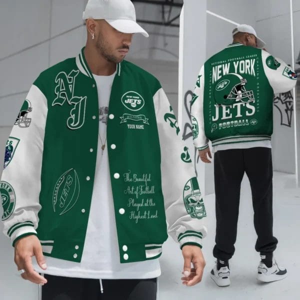 New York Jets National Football Conference Unisex Varsity Jacket Limited Edition AZTAVJK0000159 - Image 3