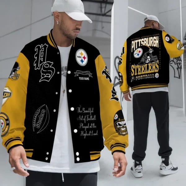 Pittsburgh Steelers National Football Conference Unisex Varsity Jacket Limited Edition AZTAVJK0000160 - Image 3