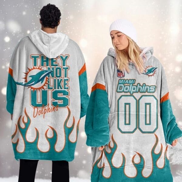Miami Dolphins Blanket Hoodie AMCBH000009 - Image 2