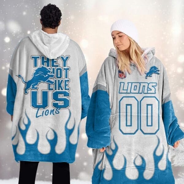 Detroit Lions Blanket Hoodie AMCBH000007 - Image 2