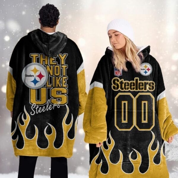 Pittsburgh Steelers Blanket Hoodie AMCBH000010 - Image 2