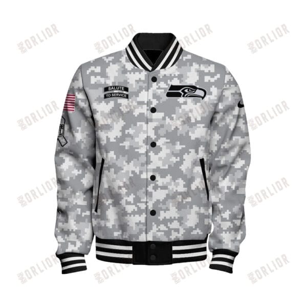 Seattle Seahawks National Football League Arctic Camo Unisex Varsity Jacket AMCVJK0000167 - Image 2