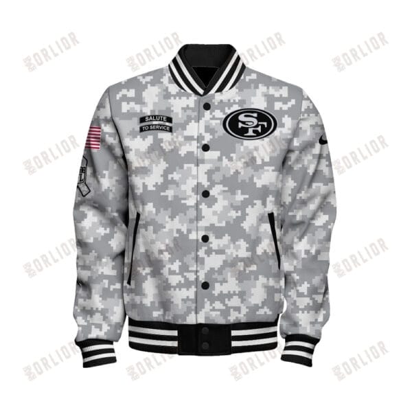 San Francisco 49ers National Football League Arctic Camo Unisex Varsity Jacket AMCVJK0000168 - Image 2