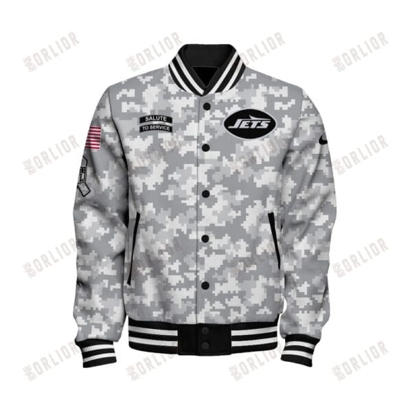 New York Jets National Football League Arctic Camo Unisex Varsity Jacket AMCVJK0000170 - Image 2