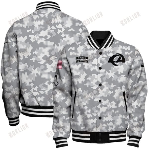 Los Angeles Rams National Football League Arctic Camo Unisex Varsity Jacket AMCVJK0000176