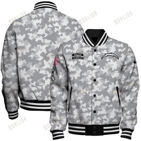 Los Angeles Chargers National Football League Arctic Camo Unisex Varsity Jacket AMCVJK0000177